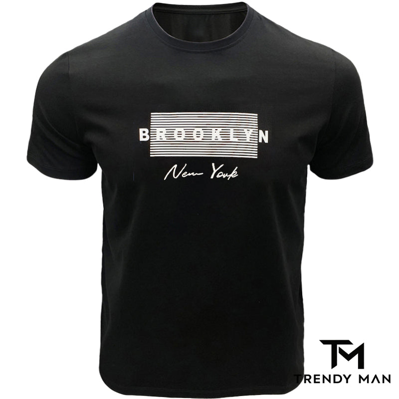 Мъжка тениска 'BROOKLYN' в черен цвят R826